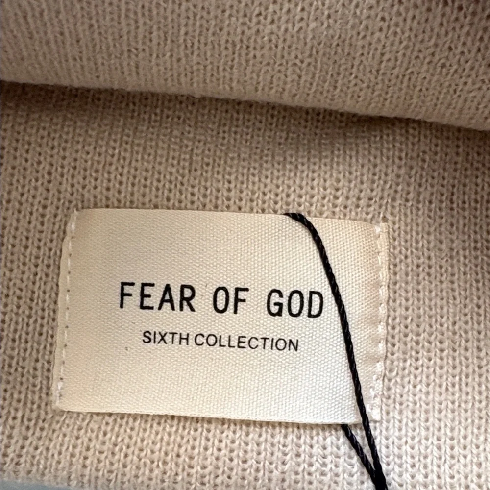 Fear of God sixth collection Beige Knit Beanie new with tags - Picture 5 of 9